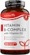 image 1 of Nutravita Vitamin B Complex High Potency - 8 Vitamins B1-B2-B3-B5-B6-B12, Biotin, Folic Acid & VIT D3 - 365 Micro Tablets - 1 Full Year Supply