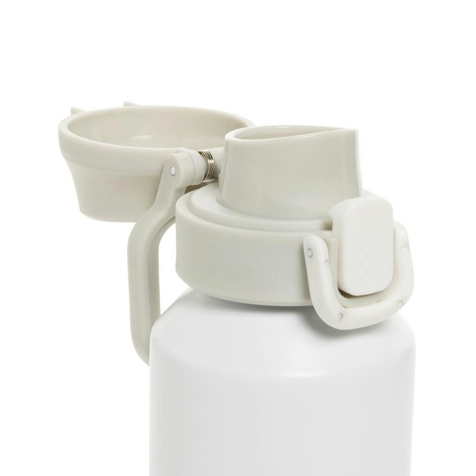 image 1 of XD Collection Via Lockable Recycled Stainless Steel 600ml Sports Bottle - White - One Size