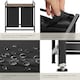 image 4 of Dual Laundry Basket - 2 pull out compartments, wooden folding shelf and high capacity | Black | black/brown | 46 L | 1