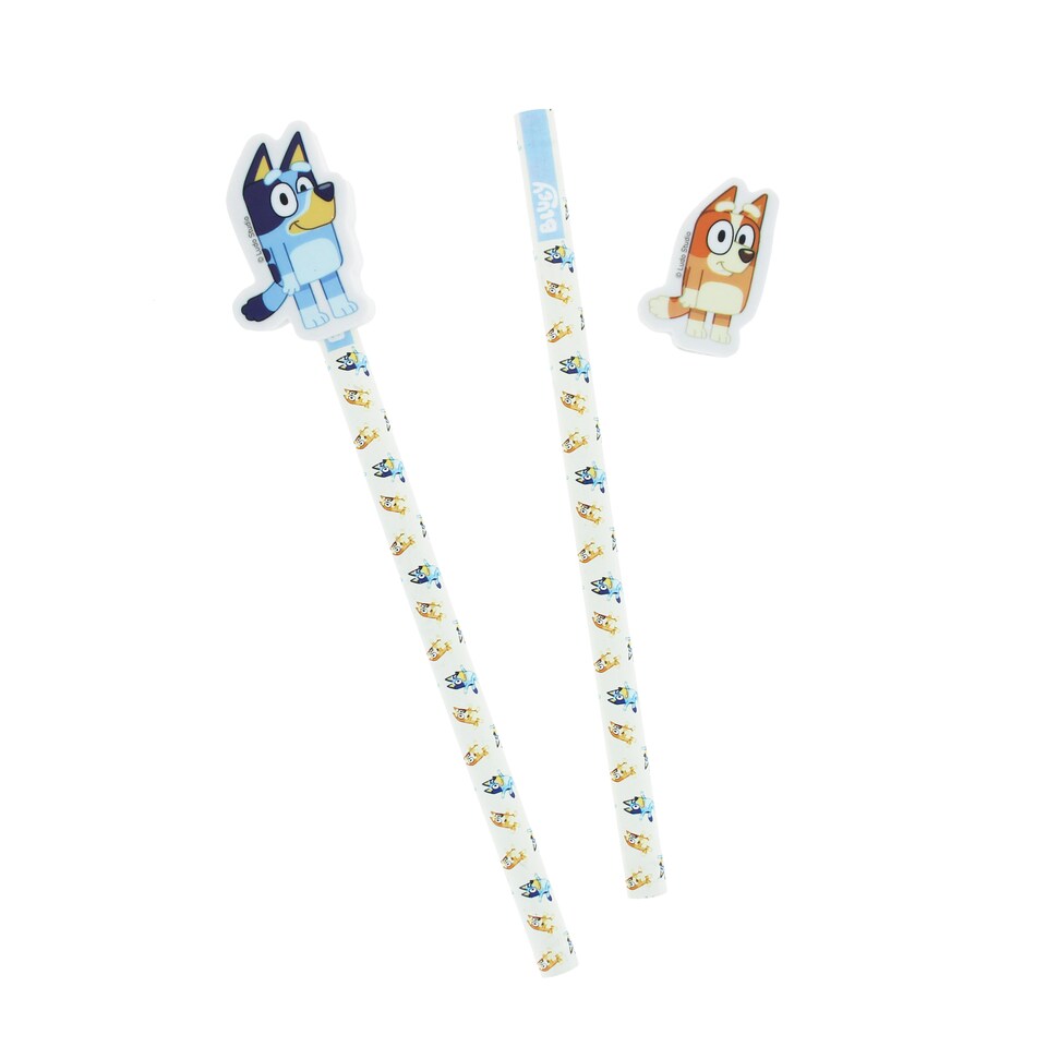 image 1 of Bluey Pencil & Eraser Set