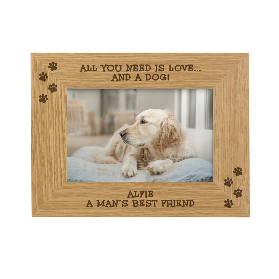 image 1 of Personalised Pet 6x4 Photo Frame Brown | One Size