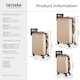 image 6 of Suitcase Set - 3 hard-shell suitcases with telescopic handle, removable wheels | Cream | champagne | 1