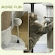 image 3 of PawHut Claw Scratcher Corner Wall, with Plush Sisal Toy Balls, 58cm, Grey