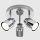 image 2 of ValueLights Benton Chrome IP44 Round Adjustable Ceiling Light | Chrome