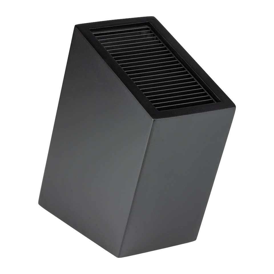 image 1 of Rockingham Forge Angled Universal Knife Block, Black - 20 Slot Capacity