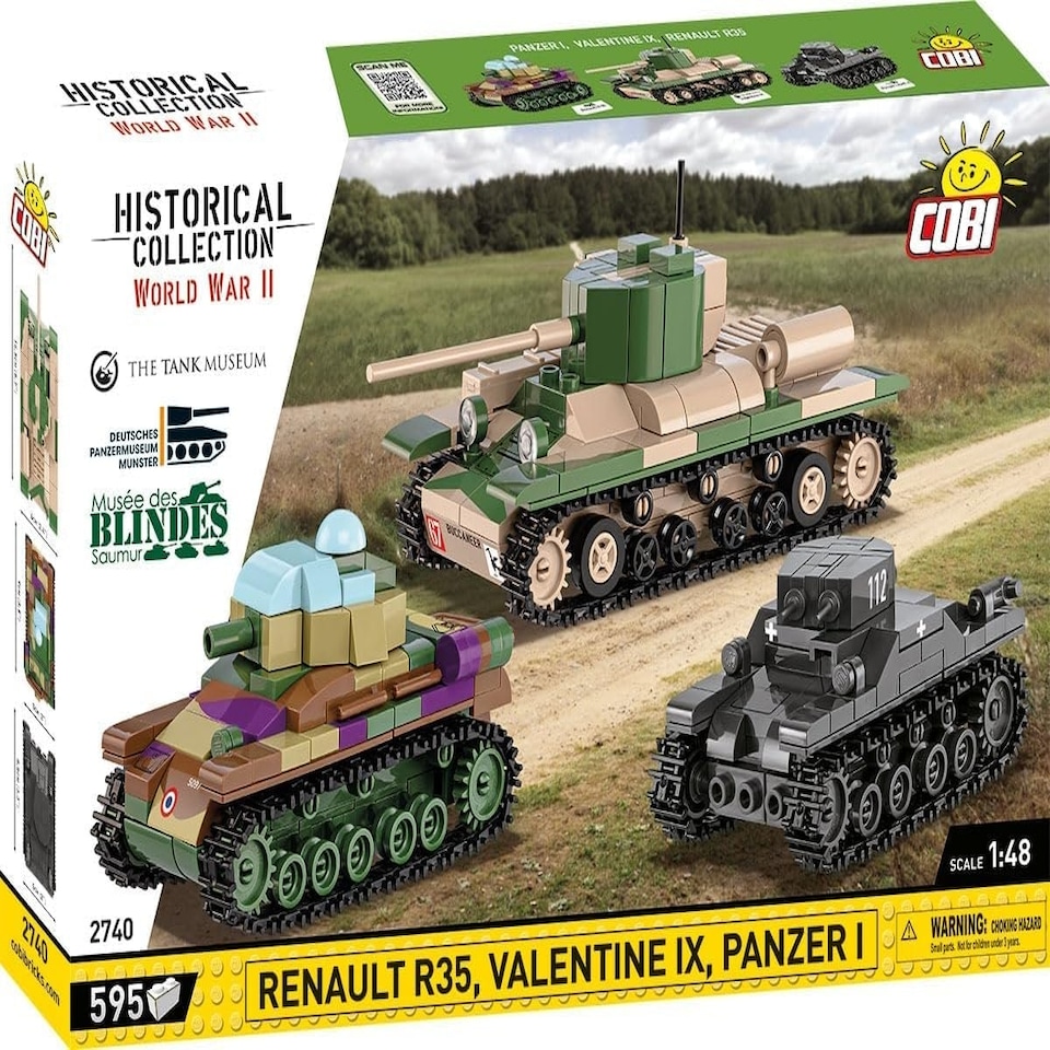 image 1 of Cobi 2740 - World War II - 3 Tank Pack 595 pcs
