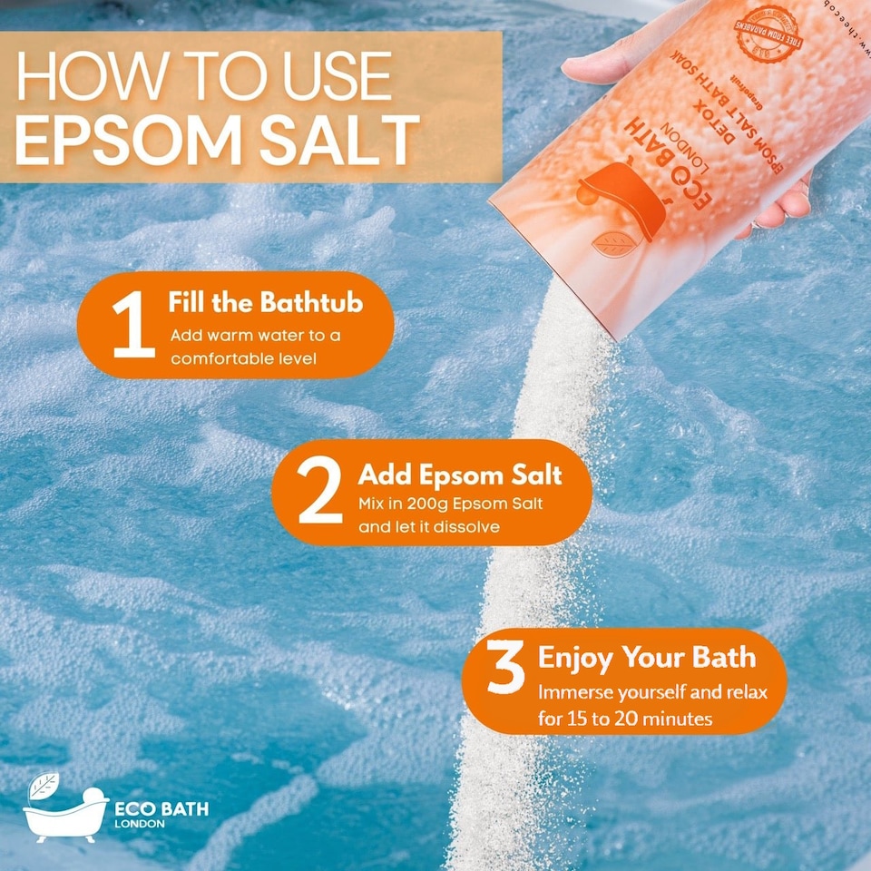 image 1 of Detox Grapefruit Epsom Salt Bath Soak Gift Tube