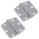 image 1 of Polished Butterfly Door Hinge 2 PackStainless Steel 75mm x 73mm 316 Marine Cabin Silver