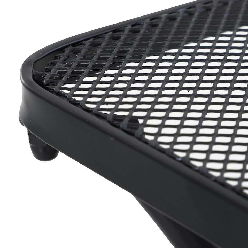image 1 of Outsunny 45cm Square Metal Outdoor Patio Bistro Table Coffee Desk Black