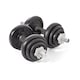 image 1 of York 20kg Cast Iron Adjustable Dumbbell Set - Black.