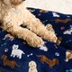 image 6 of OHS Dog Paw Print Soft Plush Plump Cosy Autumn Pumpkin Stripe Leopard Pet Bed Cushion, 80x60cm Brown | Natural - Autumnal | L