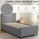 image 4 of HOMCOM 90 x 190 cm Upholstered Single Bed, Pull Out Trundle Bed