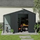 image 5 of Living and Home Galvanized Steel Storage Shed with skillion and lean-to roof