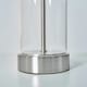 image 1 of ValueLights Contemporary Brushed Chrome And Clear Tube Table Lamp Base