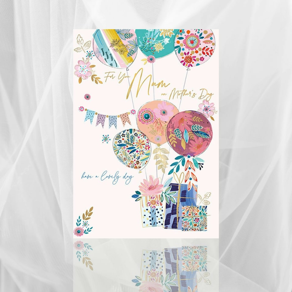 image 1 of Words 'n' Wishes Mother's Day Card for a Lovely Mum on Mother's Day, 23.5 x 16.5 cm,