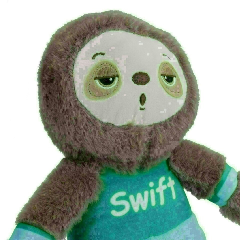 Plush Soft Sporty Sloth Swift Dog Toy Cuddly Play Toy Gift With Squeak