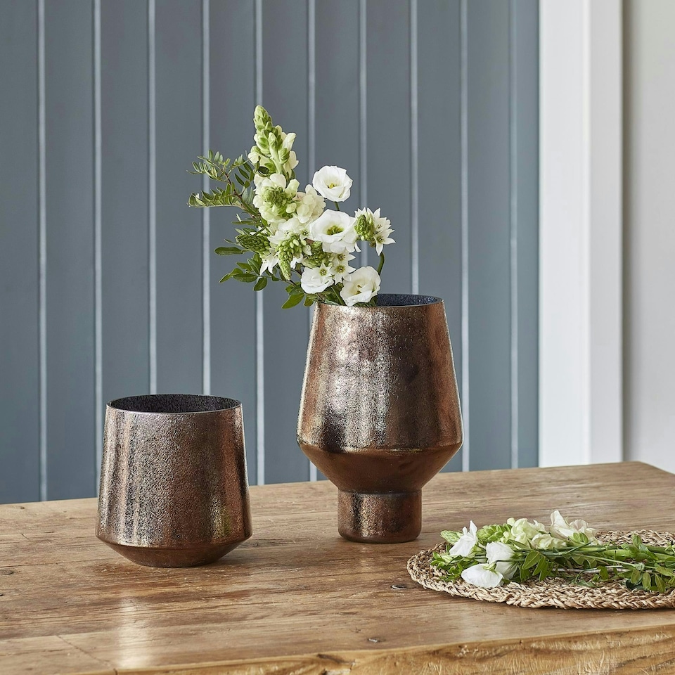image 1 of Opulent Metallic Planter Gold