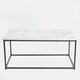 image 1 of OHS Marble Top Metal Framed Home Living Room Modern Coffee Table - White