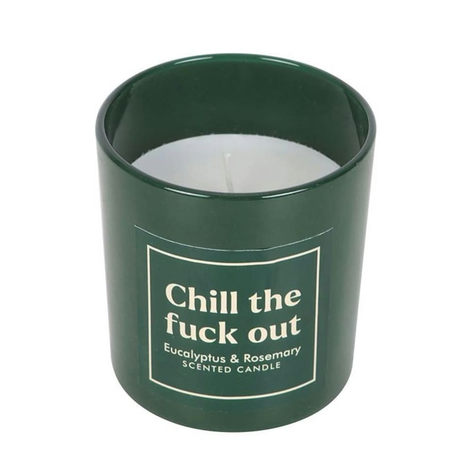 image 1 of Something Different Sweary Chill Out Eucalyptus & Rosemary Candle - Green - One Size