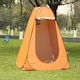 image 3 of Portable Pop Up Toilet Tent Instant Foldable Camping Privacy Shower Changing Tent - Orange