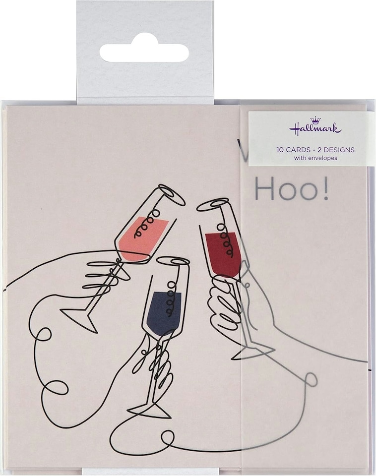 image 1 of Pack of 10 in 2 Illustrated Designs Congratulations Cards