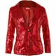 image 4 of Womens sequin jacket | Red | red | 1