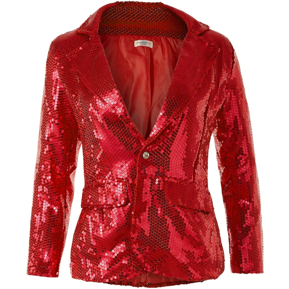 image 1 of Womens sequin jacket | Red | red | 1