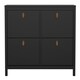 image 2 of Barcelona Shoe Cabinet 4 Flip Down Doors in Matt Black