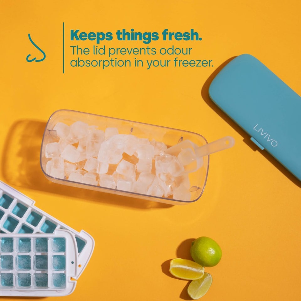 image 1 of Ice Cube Tray with Dispenser and Storage