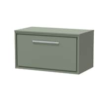 Balterley Framed Design Wall Hung Single Drawer Vanity with Worktop | Green | Reed Green | 449 x 805 x 460mm