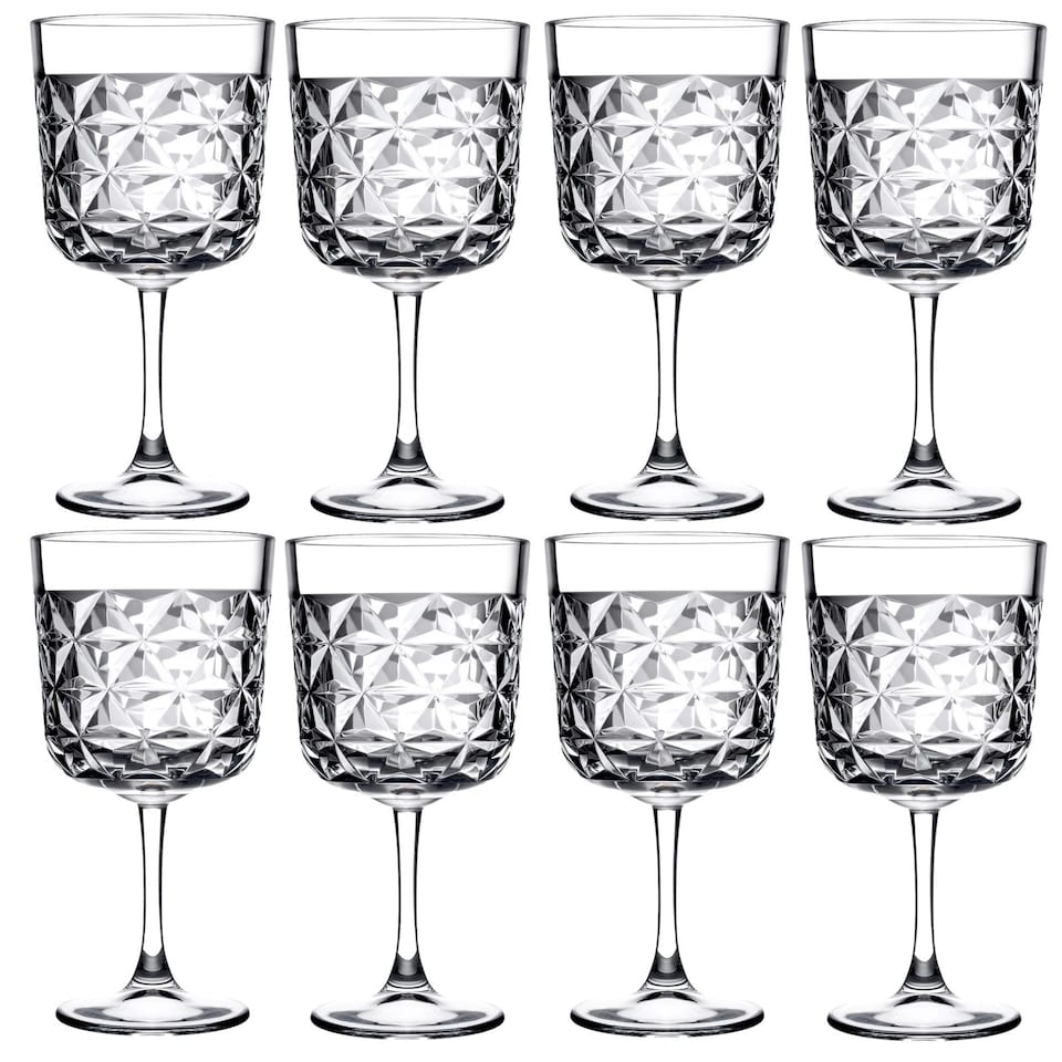 image 1 of 490ml Long Stemmed Cocktail Gin Beer Drinking Glasses Party | Clear | 8 Glasses
