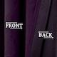 image 3 of Plum Purple Velvet Blackout Eyelet Curtains - 46x63 Inch Drop - Pair Purple