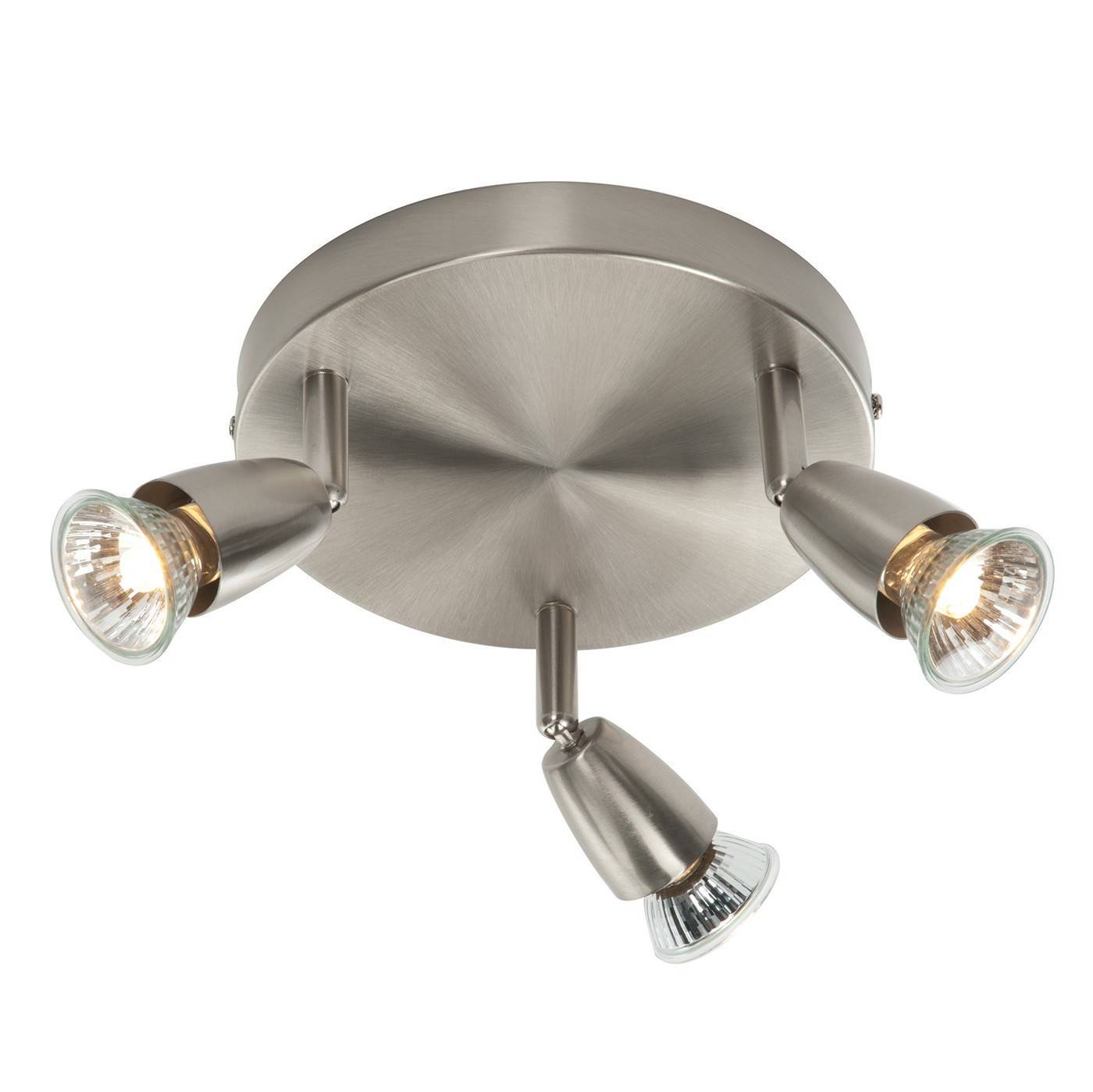 Netlighting Amalfi 3 Light Spotlight Satin Nickel GU10 in Grey