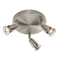Amalfi 3 Light Spotlight Satin Nickel, GU10