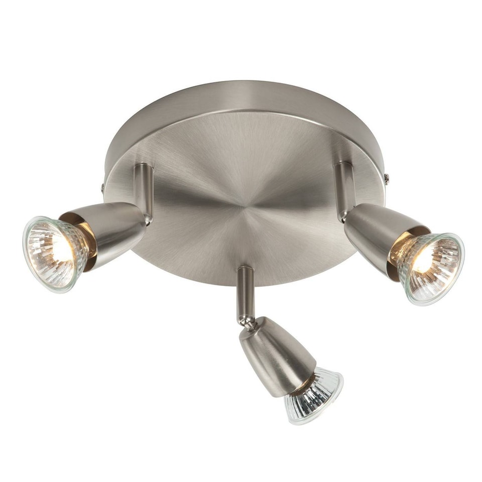 image 1 of Amalfi 3 Light Spotlight Satin Nickel, GU10