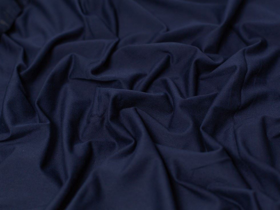 Minerva Core Range Navy Cotton Lycra Jersey Stretch Knit Fabric for Dressmaking, 150cm / 59" Wide - per metre