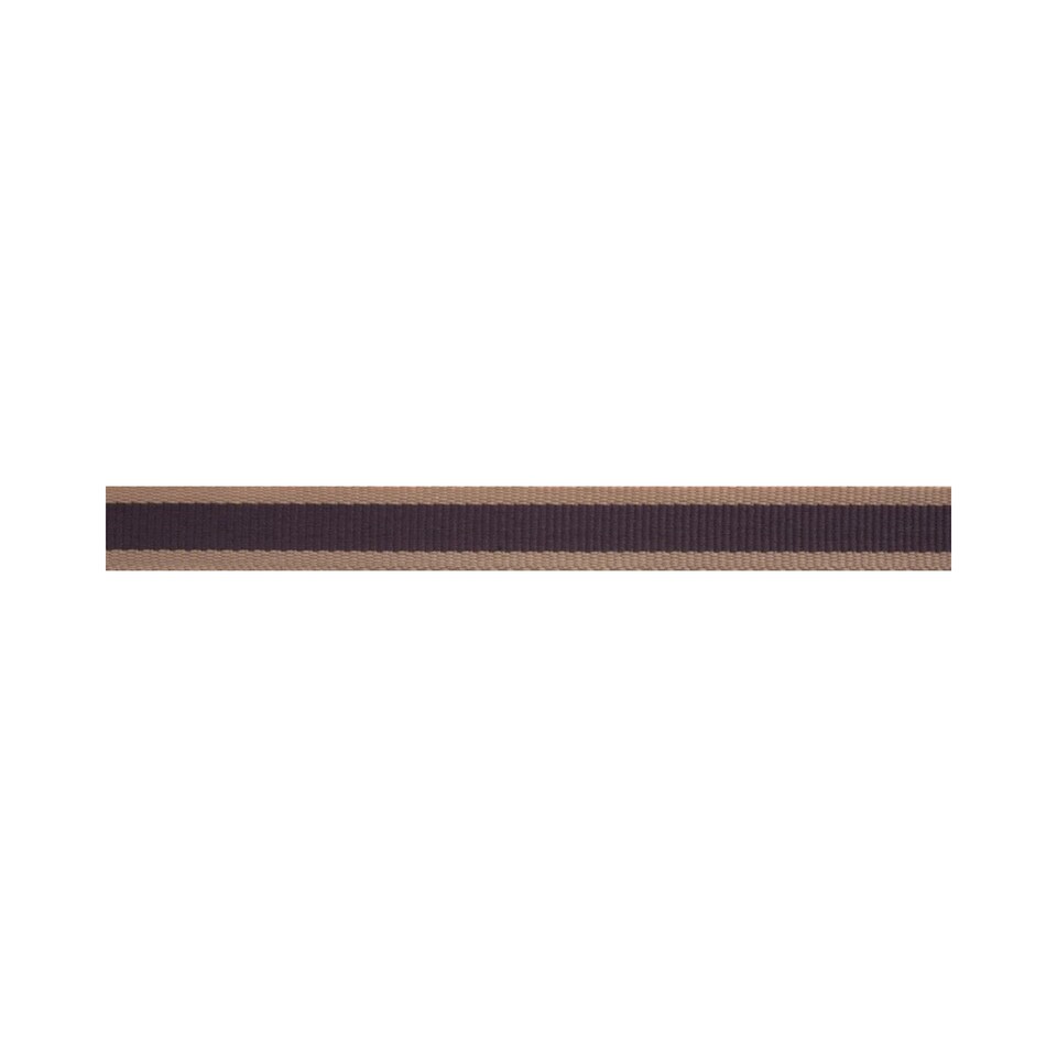 Berisfords Wardle Grey  15mm Oatmeal Stripe Ribbon for Dressmaking - per metre