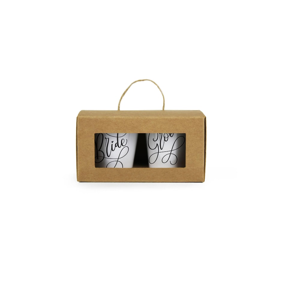 image 1 of Bride & Groom Ceramic Egg Cups - Set of 2