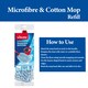 image 9 of Vileda Supermocio Microfiber Cotton Mop Refill Replacement Mop Heads for Corner Cleaning Machine Washable Pack of 2