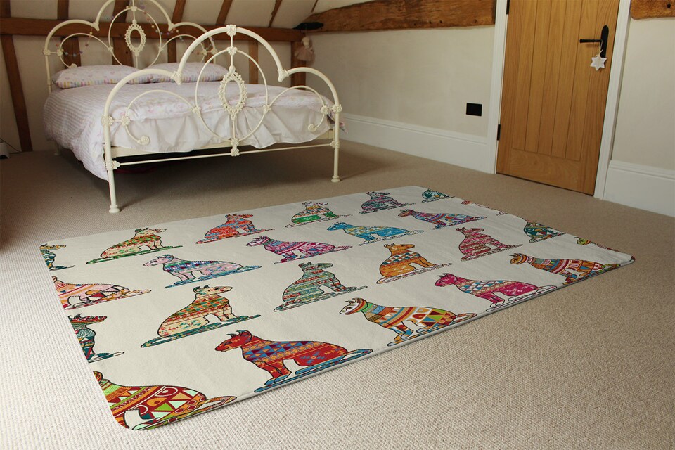 image 1 of Egyptian Cats Rug | Multi