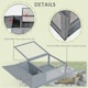 image 3 of PawHut Tortoise House w/ Mesh Roof, Small Pet Reptile Wooden House - Grey