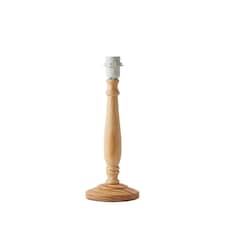 ValueLights Victoria Light Wood Traditional Stem Table Lamp Base | Brown