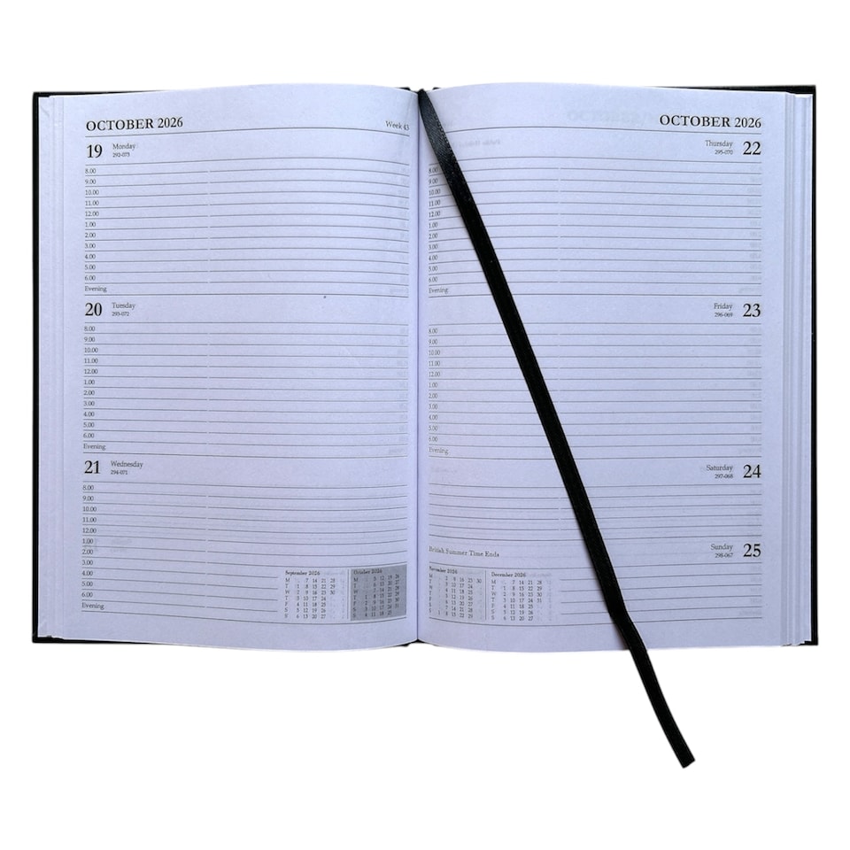 image 1 of Janrax 2026-2027 A5 Week To View Black Academic Diary