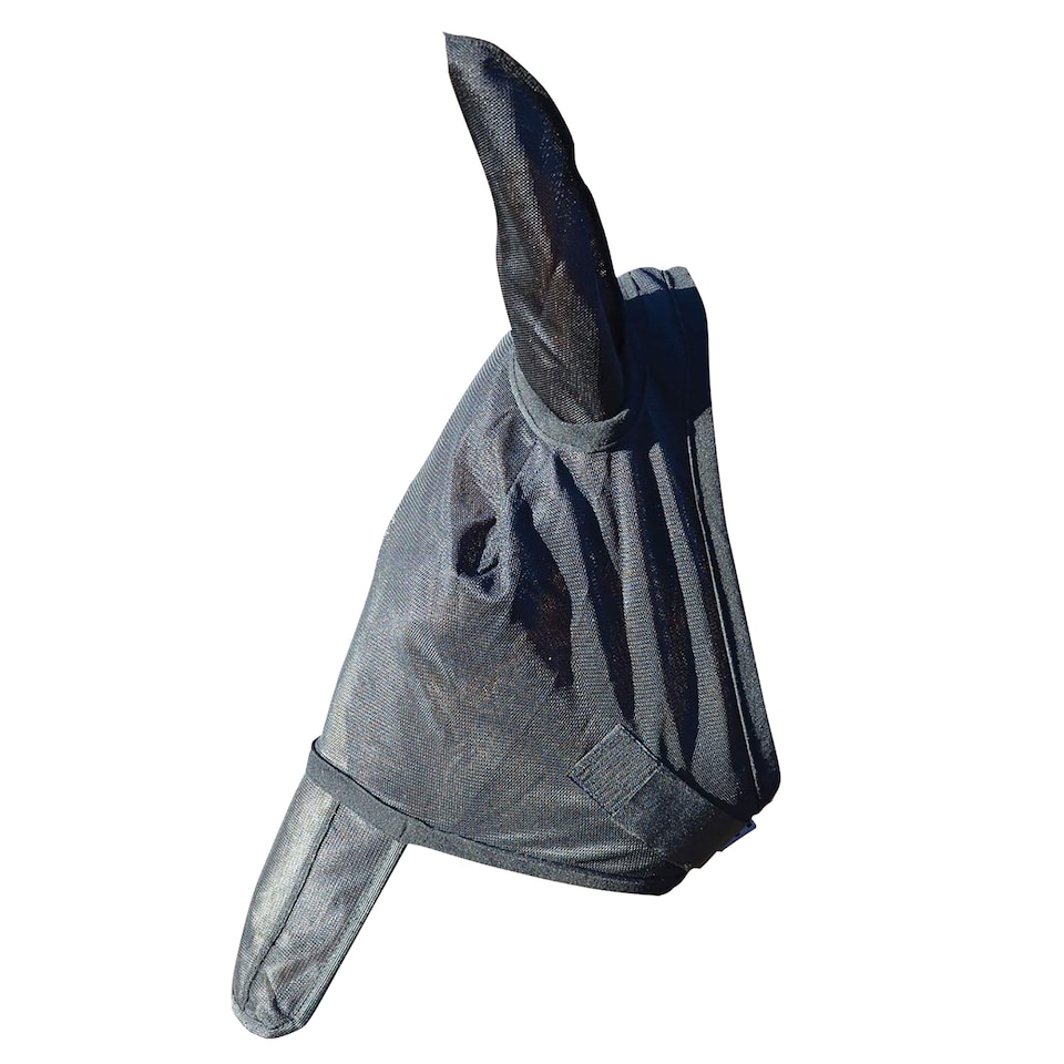 image 1 of Hy Horse Fly Mask with Sunshield & Ears | Black | Black | S | 1