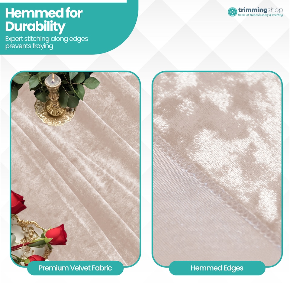 image 1 of Crushed Velvet Table Runner, Glitz Table Runners - 33 x 274cm