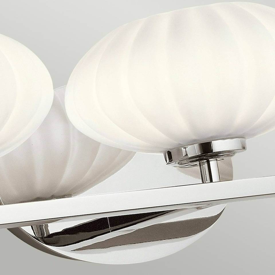 image 1 of Kichler Pim Bathroom Wall Lamp Polished Chrome, 3000K, IP44