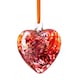 image 1 of Amelia Art Glass Hanging Friendship Birthstone Heart Ornament July