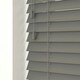 image 2 of 190cm Smooth Grey Smooth Finish Faux Wood Venetian Blinds with Strings  (130cm drop)