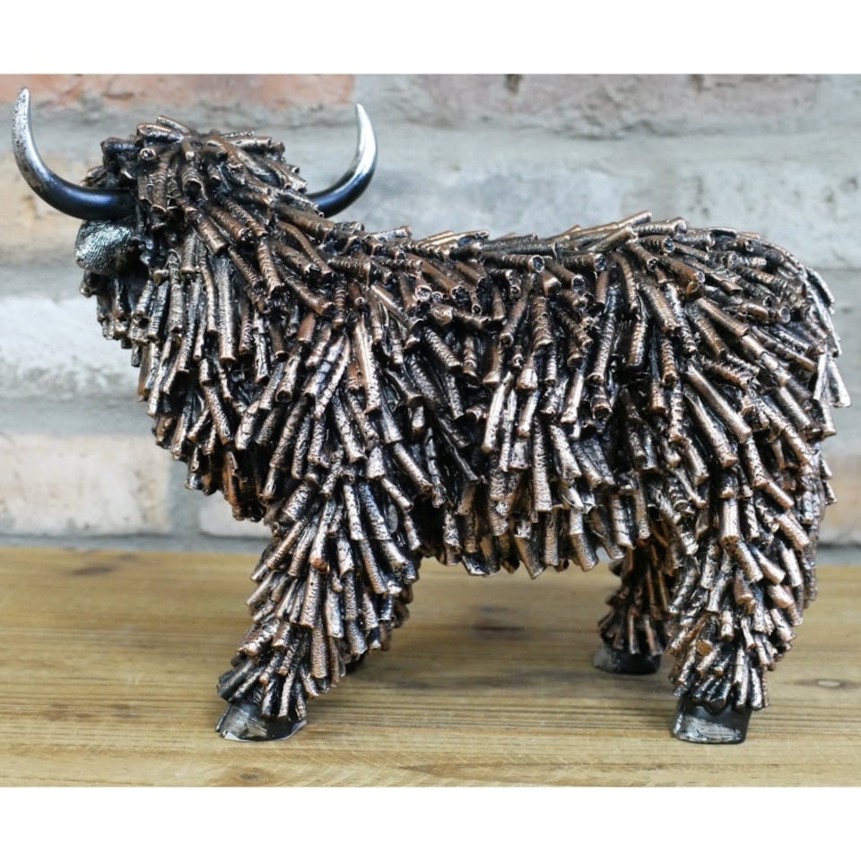 image 1 of Gifts Direct 2 U Bronzed Highland Cow Ornament Bronze