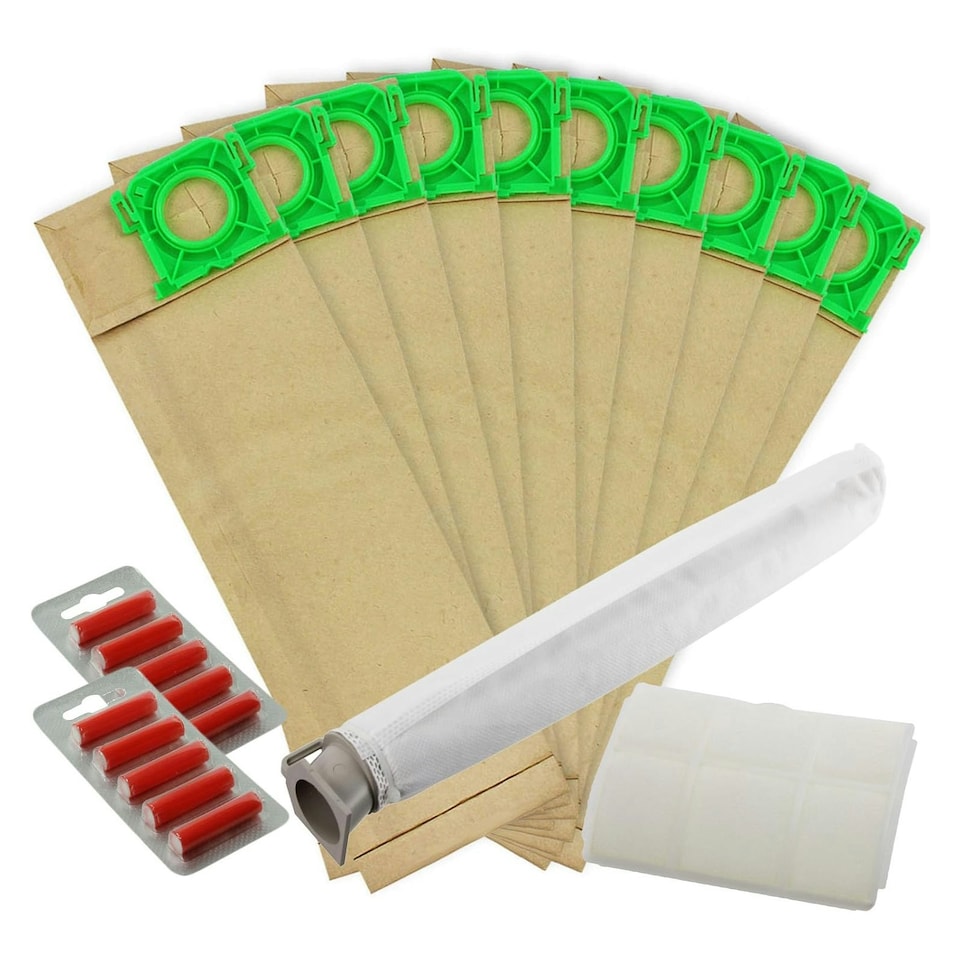 image 1 of SPARES2GO Bag & Filter Service Kit for Sebo X Series & C Series Vacuum Cleaner (Pack of 10 Bags, 2 Filters + 10 Fresheners)